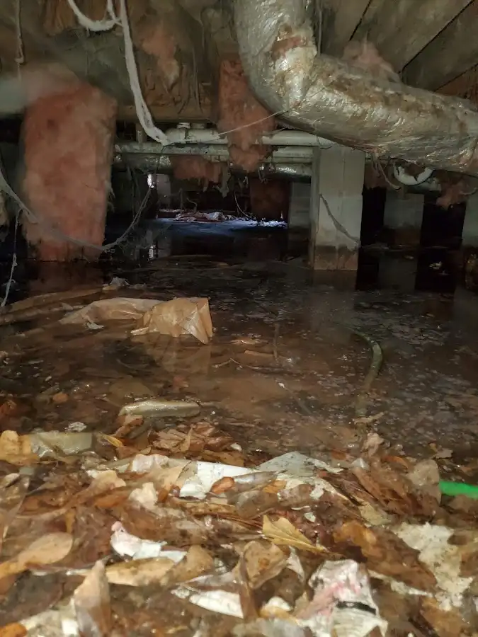 Crawl space flood assessment for Commercial Water Damage Restoration in St. Louis Park