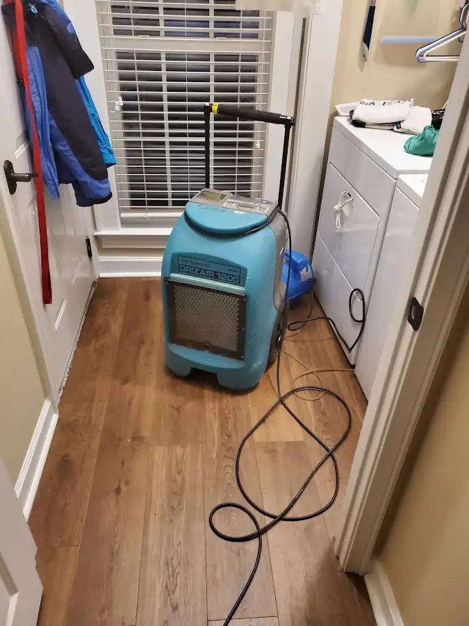 Commercial dehumidifier deployed for Flood Damage Cleanup in St. Louis Park